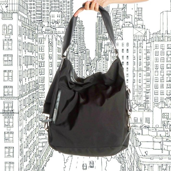 Mandarina Duck Handbags - Mandarina Duck Backpack Black Nylon Bag w/Leather